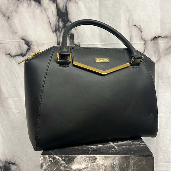 Joy & Iman black handbag with matching wallet and gold hardware - Picture 4 of 9